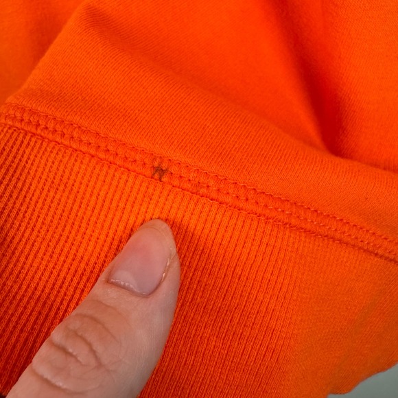 T by Talbots Pullover Women's XL Orange 1/4 Zip Long Sleeve Cotton Blend Comfort - Picture 3 of 9